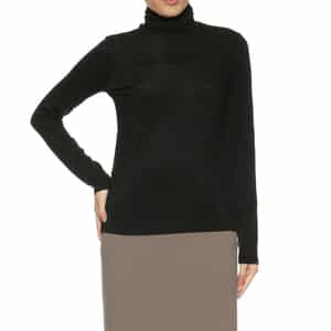 ウォッシャブル シアー タートルネックニットプルオーバー