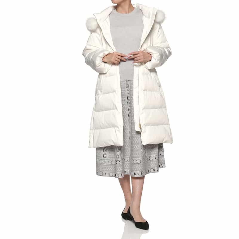 BARNEYS NEW YORK コンビネーション ダウンコート WHITE