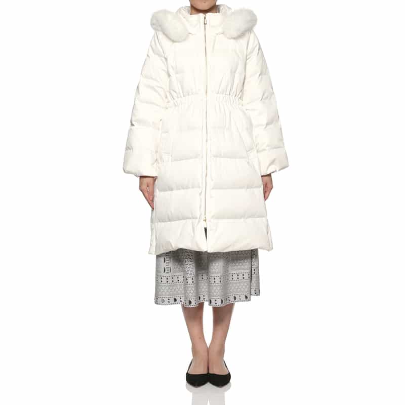 BARNEYS NEW YORK コンビネーション ダウンコート WHITE