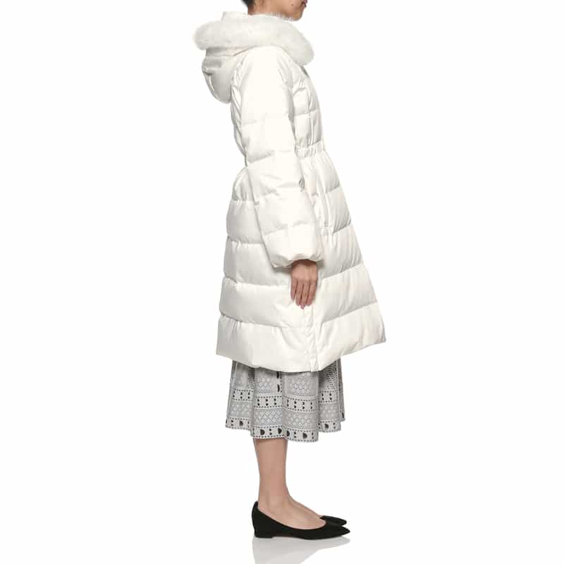 BARNEYS NEW YORK コンビネーション ダウンコート WHITE