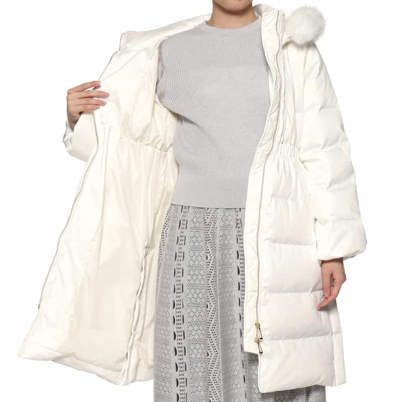 BARNEYS NEW YORK コンビネーション ダウンコート WHITE