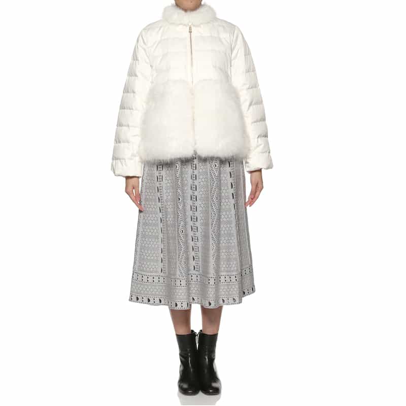 BARNEYS NEW YORK コンビネーション ショート丈ダウンジャケット WHITE