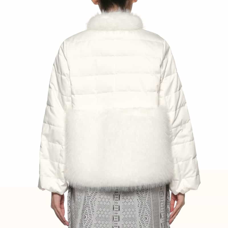 BARNEYS NEW YORK コンビネーション ショート丈ダウンジャケット WHITE