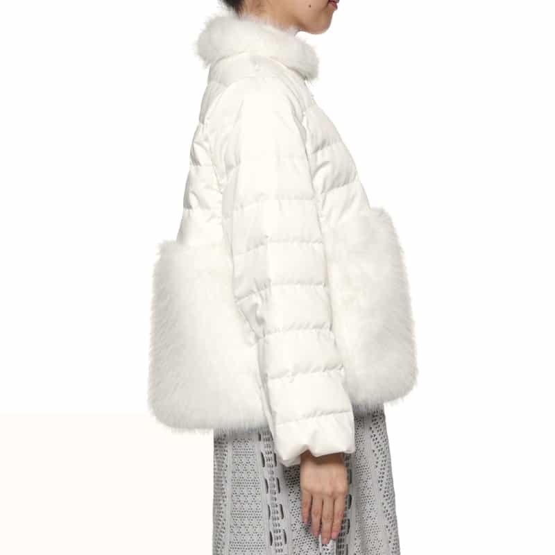 BARNEYS NEW YORK コンビネーション ショート丈ダウンジャケット WHITE