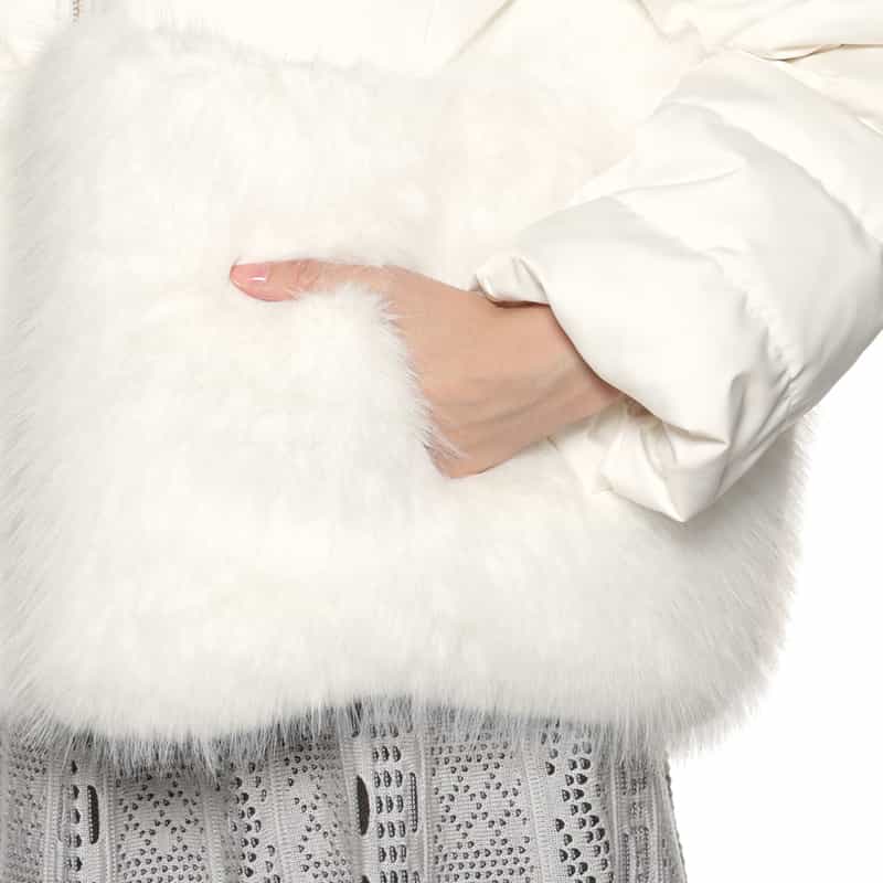 BARNEYS NEW YORK コンビネーション ショート丈ダウンジャケット WHITE