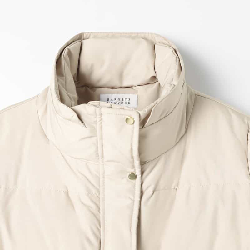 BARNEYS NEW YORK ファー付きダウンジャケット BEIGE