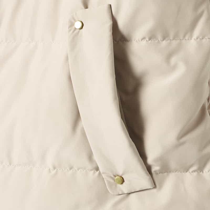 BARNEYS NEW YORK ファー付きダウンジャケット BEIGE