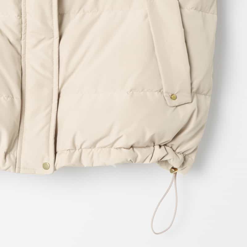 BARNEYS NEW YORK ファー付きダウンジャケット BEIGE
