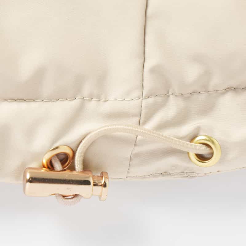 BARNEYS NEW YORK ファー付きダウンジャケット BEIGE