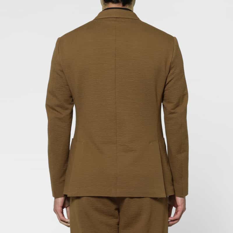 FRADI FRADI＜フラディ＞ コットンリネン素材ダブルブレストジャケット BROWN