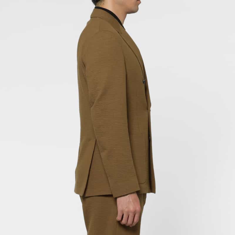 FRADI FRADI＜フラディ＞ コットンリネン素材ダブルブレストジャケット BROWN