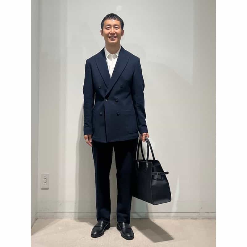 FRADI FRADI＜フラディ＞ シアサッカー素材ジャージーパンツ NAVY