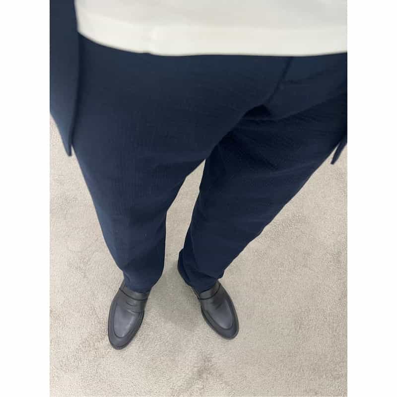 FRADI FRADI＜フラディ＞ シアサッカー素材ジャージーパンツ NAVY