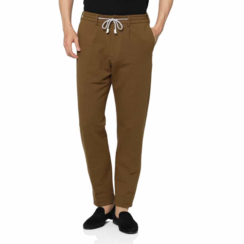 FRADI＜フラディ＞ シアサッカー素材ジャージーパンツ