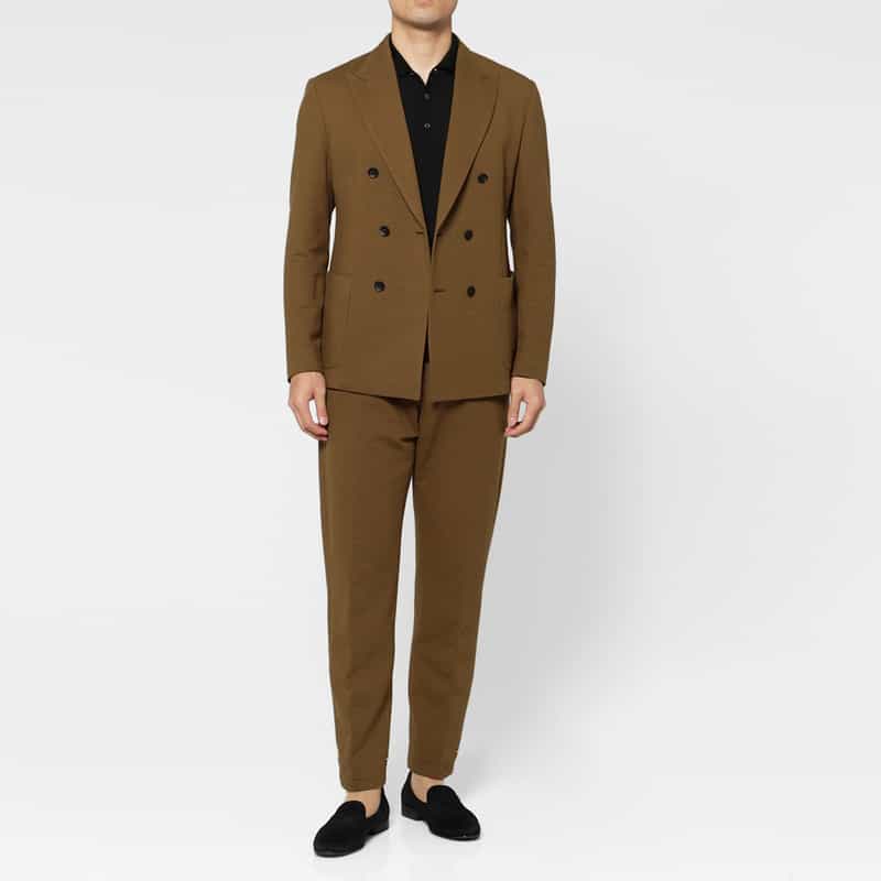 FRADI FRADI＜フラディ＞ シアサッカー素材ジャージーパンツ BROWN