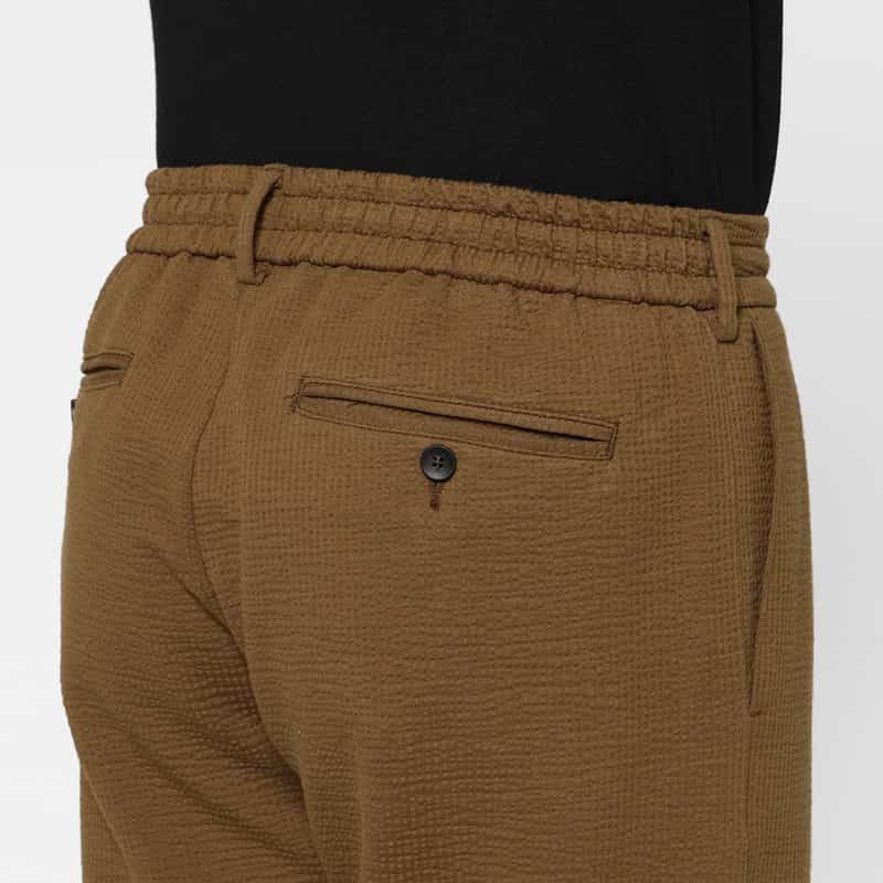 FRADI FRADI＜フラディ＞ シアサッカー素材ジャージーパンツ BROWN