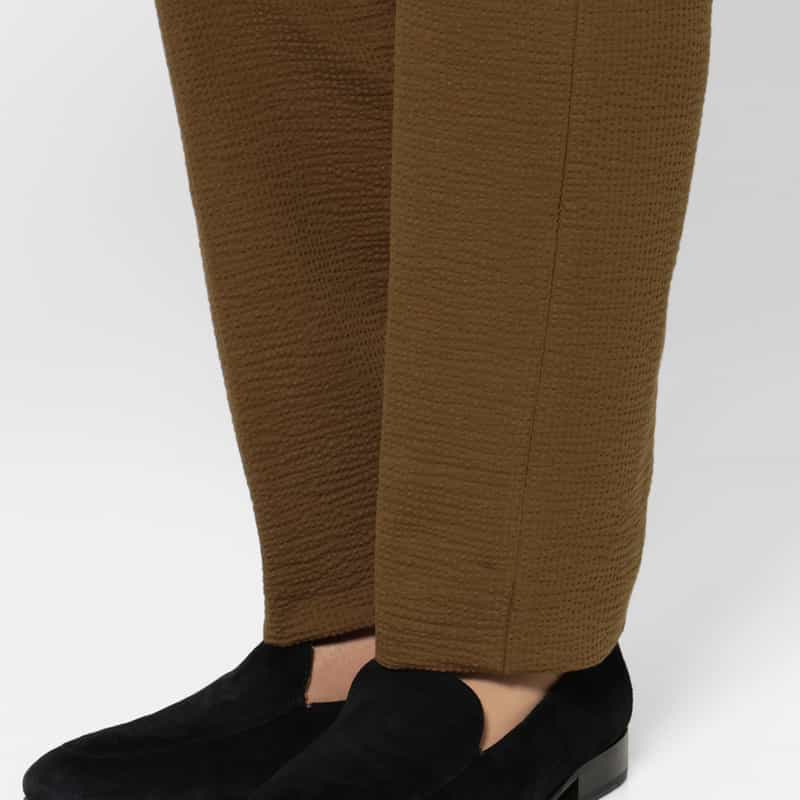 FRADI FRADI＜フラディ＞ シアサッカー素材ジャージーパンツ BROWN