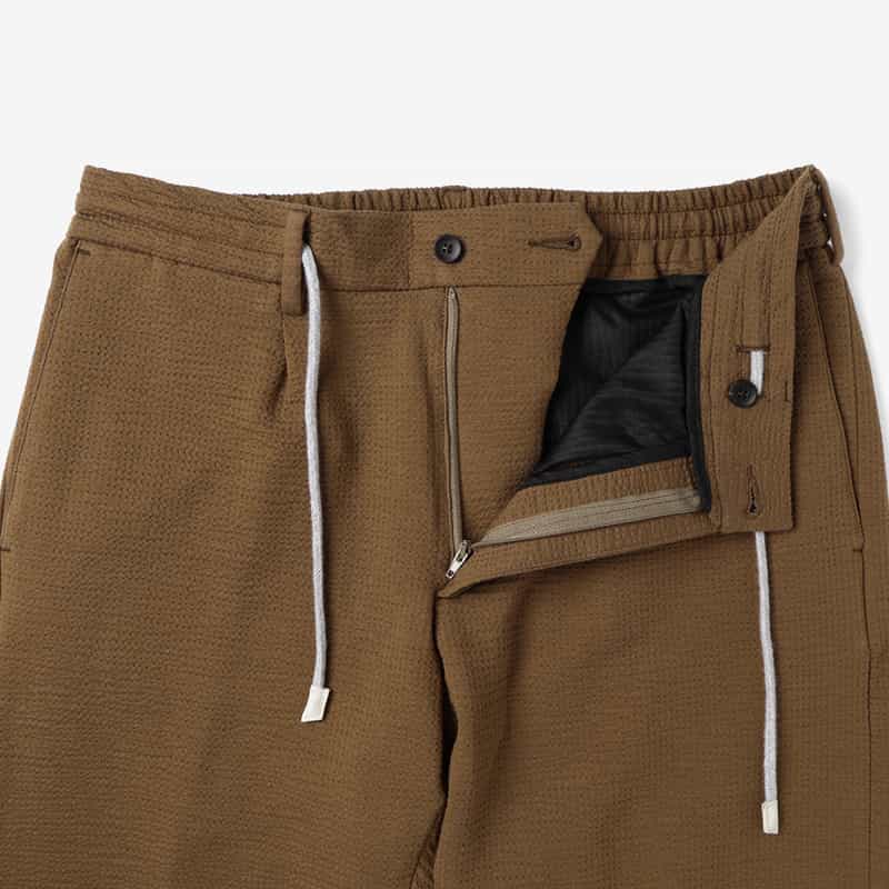 FRADI FRADI＜フラディ＞ シアサッカー素材ジャージーパンツ BROWN