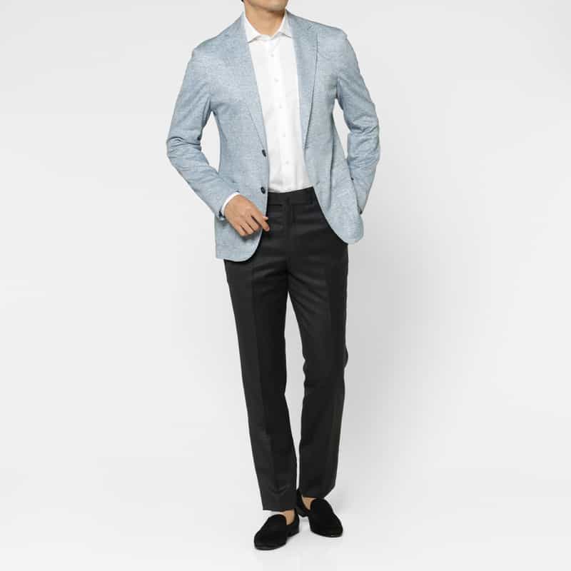 FRADI FRADI＜フラディ＞ コットンリネン素材テーラードジャケット BLUE