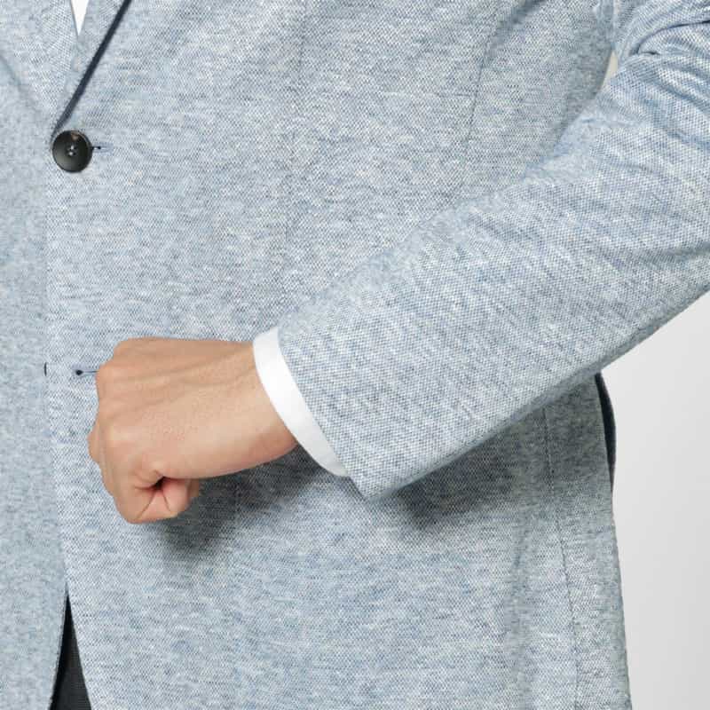 FRADI FRADI＜フラディ＞ コットンリネン素材テーラードジャケット BLUE