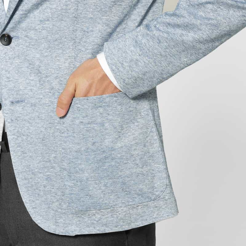 FRADI FRADI＜フラディ＞ コットンリネン素材テーラードジャケット BLUE