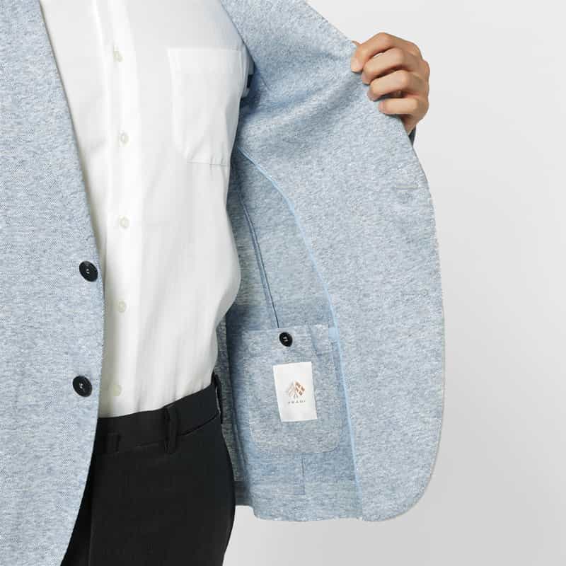 FRADI FRADI＜フラディ＞ コットンリネン素材テーラードジャケット BLUE