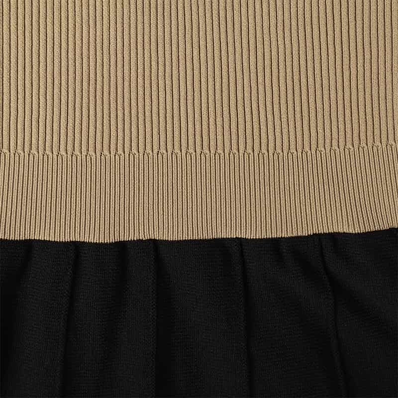 BARNEYS NEW YORK 襟付きニットドレス BEIGE