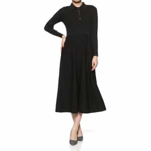 襟付きニットドレス