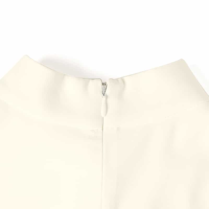 BARNEYS NEW YORK リボンタイ付ブラウス WHITE