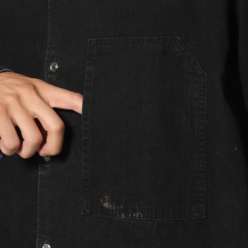 ANCELLM ANCELLM<アンセルム> バーニーズ ニューヨーク限定 デニムシャツ BLACK