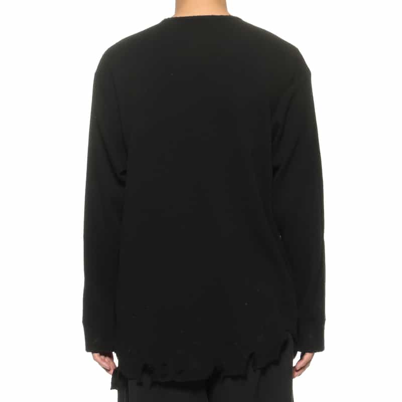 ANCELLM ANCELLM<アンセルム> バーニーズ ニューヨーク限定 ワッフルクルーネックカットソー BLACK