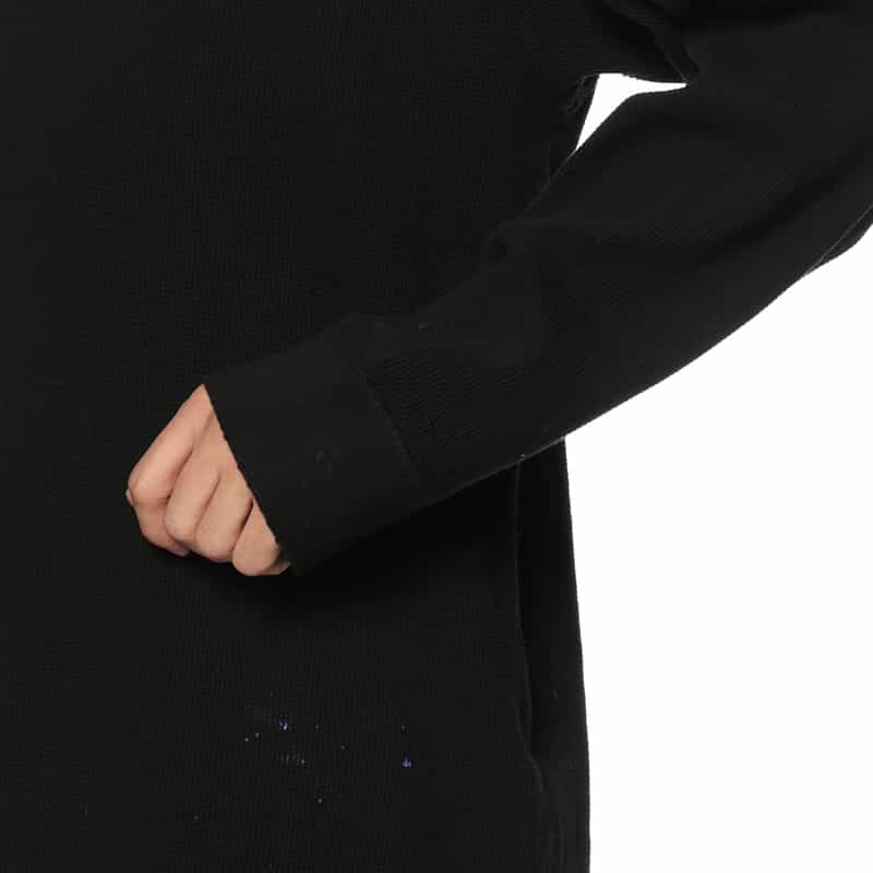 ANCELLM ANCELLM<アンセルム> バーニーズ ニューヨーク限定 ワッフルクルーネックカットソー BLACK