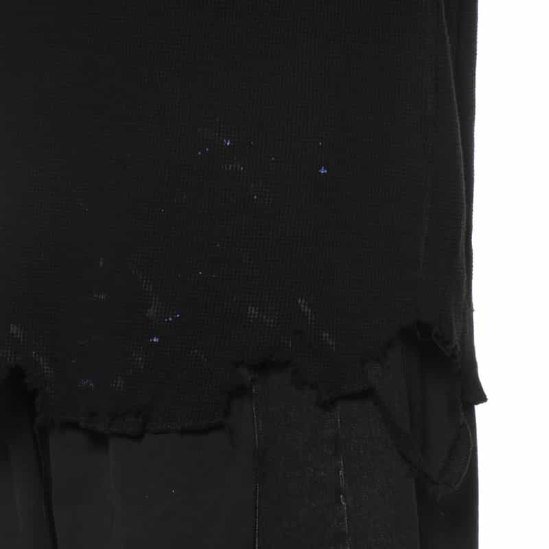 ANCELLM ANCELLM<アンセルム> バーニーズ ニューヨーク限定 ワッフルクルーネックカットソー BLACK