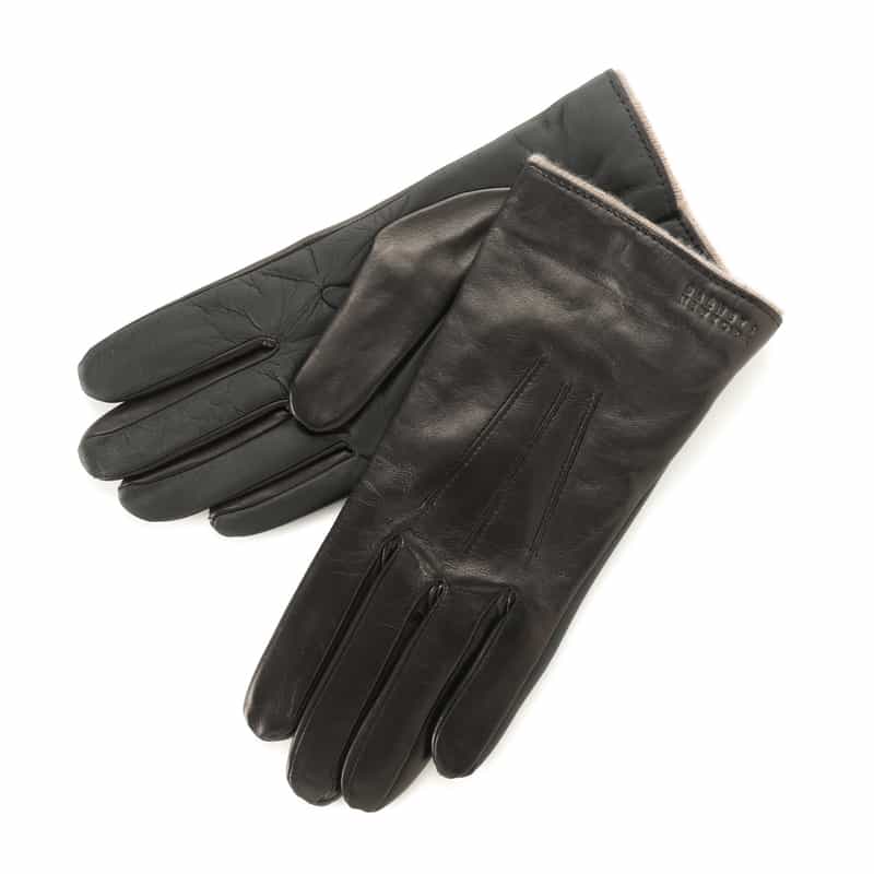 BARNEYS NEW YORK レザーグローブ（スマートフォン対応） BLACK