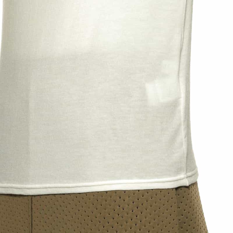 BARNEYS NEW YORK ウォッシャブル モックネックカットソー WHITE