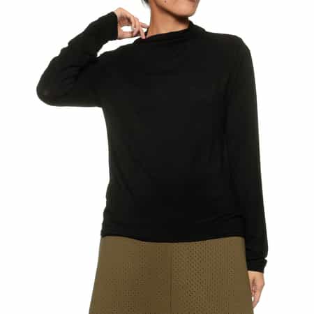 ウォッシャブル モックネックカットソー