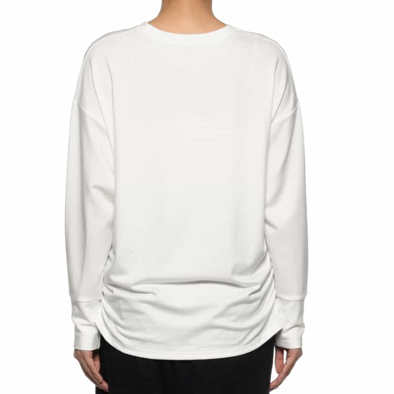 BARNEYS NEW YORK ウォッシャブル サイドギャザーカットソー WHITE