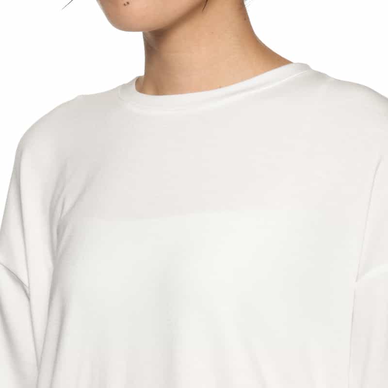BARNEYS NEW YORK ウォッシャブル サイドギャザーカットソー WHITE
