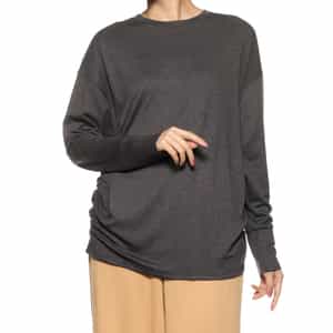 ウォッシャブル サイドギャザーカットソー