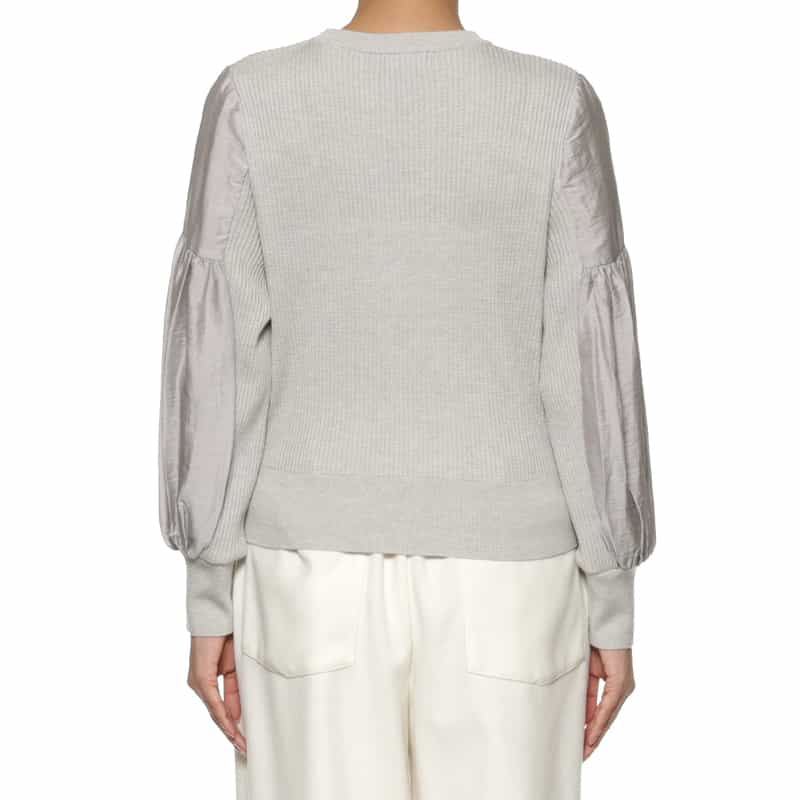 BARNEYS NEW YORK コンビネーション ニットプルオーバー GRAY