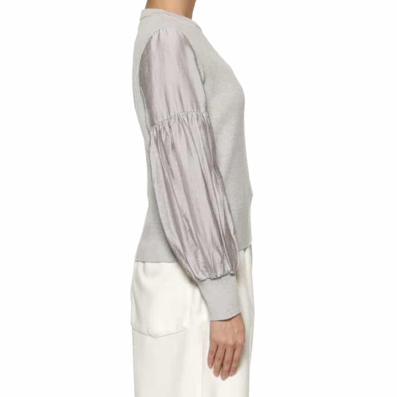 BARNEYS NEW YORK コンビネーション ニットプルオーバー GRAY