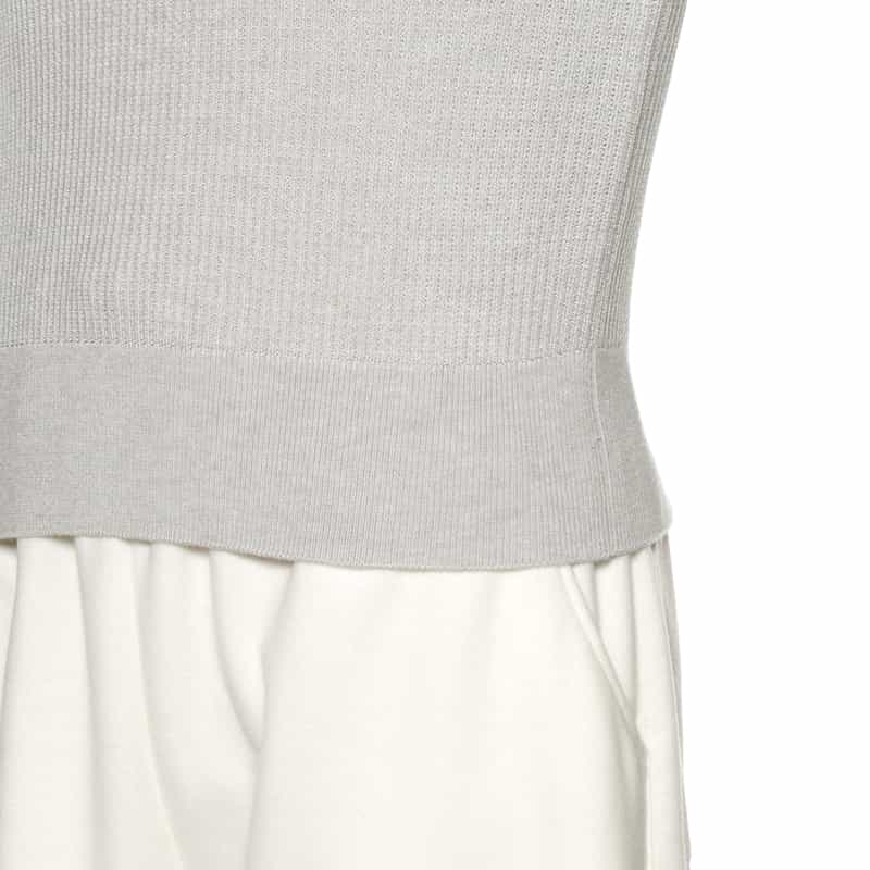 BARNEYS NEW YORK コンビネーション ニットプルオーバー GRAY