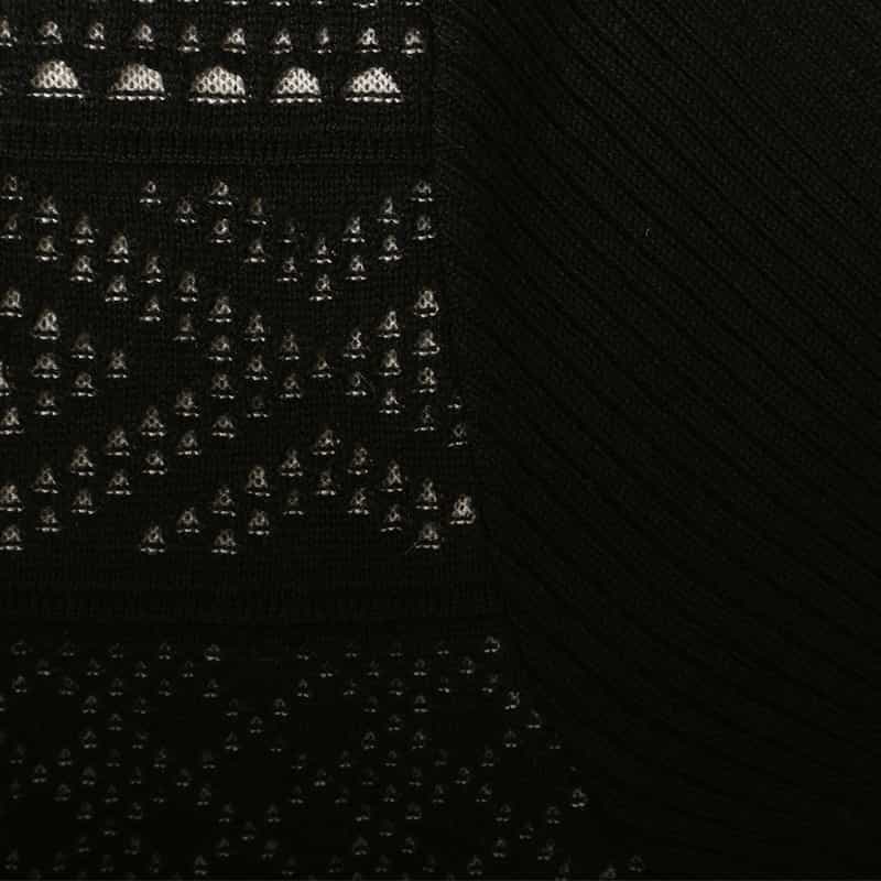 BARNEYS NEW YORK ジャガード柄ニットドレス BLACK