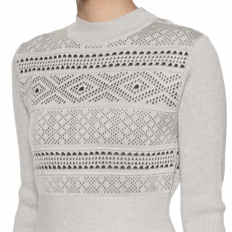 BARNEYS NEW YORK ジャガード柄ニットドレス GRAY