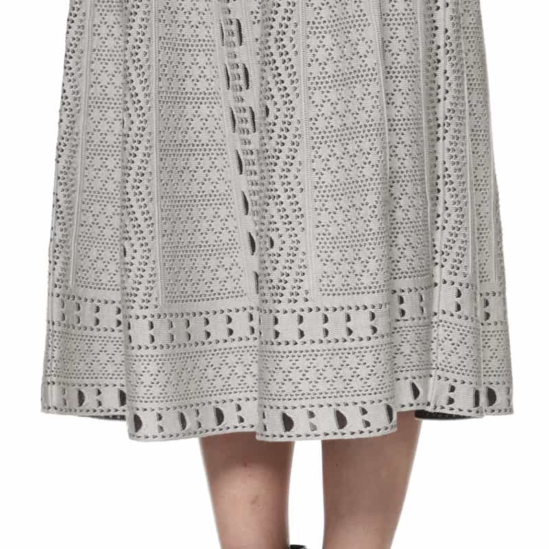 BARNEYS NEW YORK ジャガード柄ニットドレス GRAY