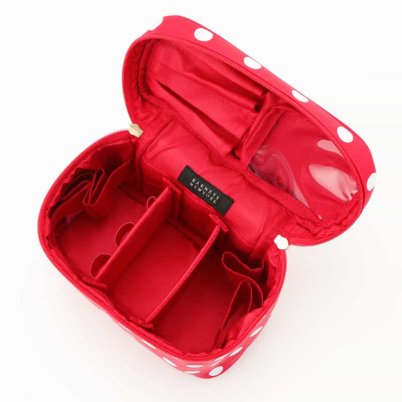 BARNEYS NEW YORK ドット柄 バニティポーチ RED