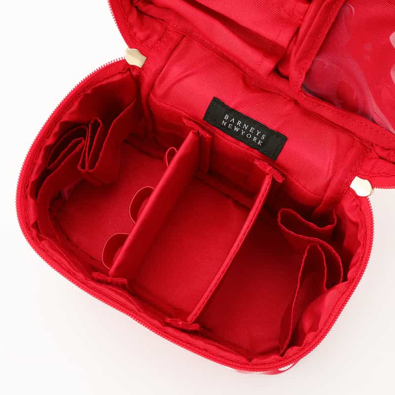 BARNEYS NEW YORK ドット柄 バニティポーチ RED