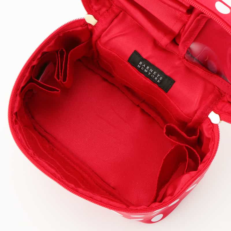 BARNEYS NEW YORK ドット柄 バニティポーチ RED