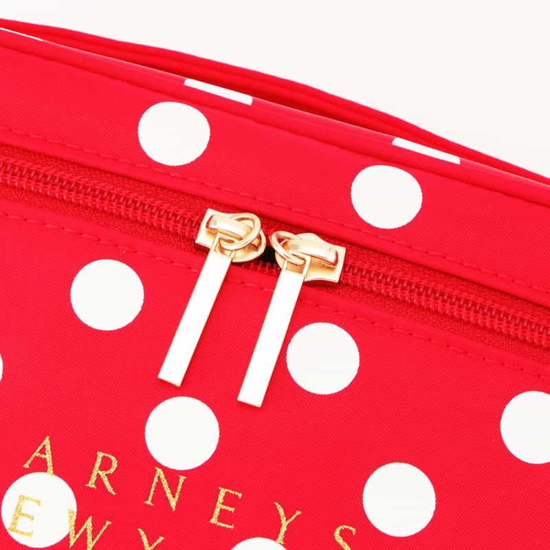 BARNEYS NEW YORK ドット柄 バニティポーチ RED