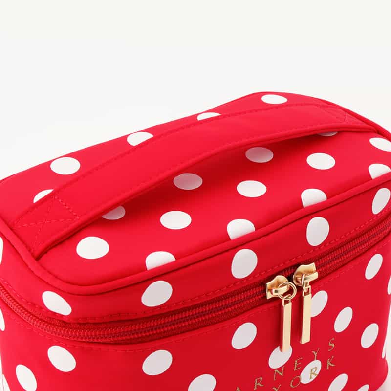BARNEYS NEW YORK ドット柄 バニティポーチ RED